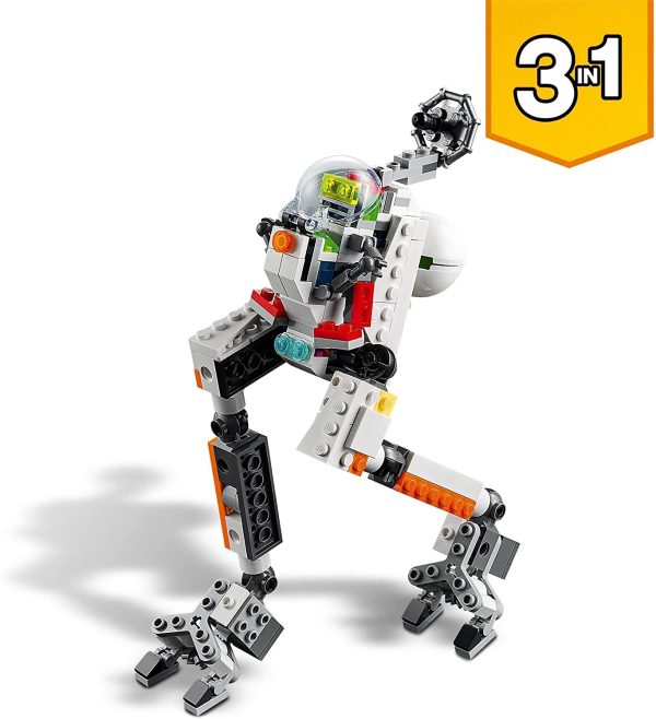 LEGO 31115 Creator 3-in-1 Space Mech, Space Robot or Load Carrier Toy, Action Figure Construction Set with Alien Figure