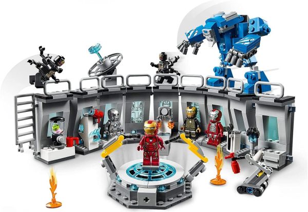 LEGO 76125 Super Heroes Marvel Avengers Iron Mans Workshop Modular Lab with 6 Marvel Universe Mini Figures Playset