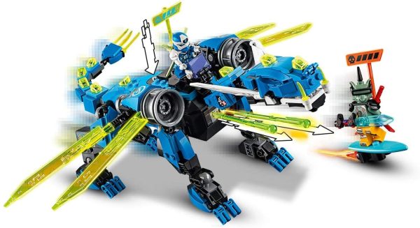 LEGO 71711 NINJAGO Jays Cyber Dragon Mech Building Set with Jay, Nya and Unagami Minifigures