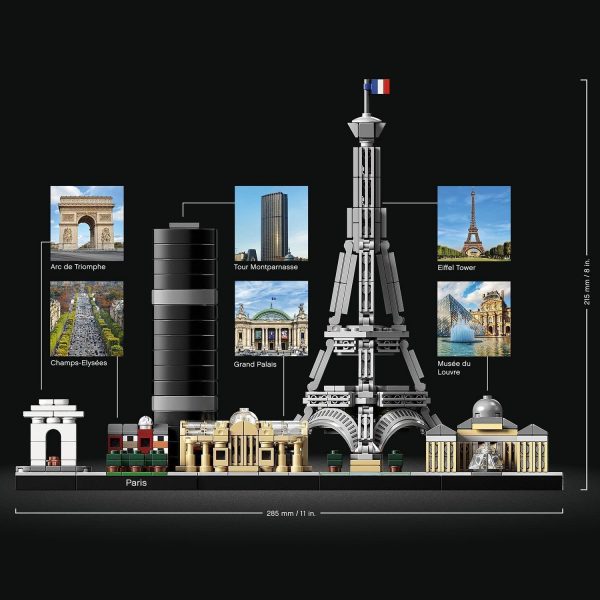 LEGO 21044 Architecture Paris Model Building Set with Eiffel Tower and The Louvre ModelSkyline