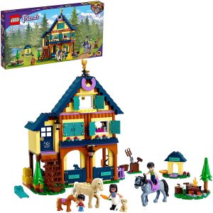 LEGO 41683 Friends Riding Farm in the Forest, Horse Stable Toy with Horses and Pony Figures