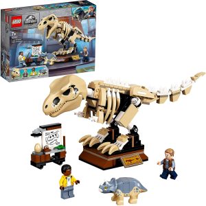 LEGO 76940 Jurassic World T. Rex Skeleton in Fossil Exhibition Toy Set for Children Aged 7+ Dinosaur Skeleton Model Gift Idea