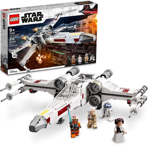 LEGO 75301 Star Wars Luke Skywalker’s X-Wing Fighter Toy with Princess Leia and R2-D2 Droid Minifigures
