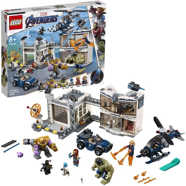 Lego 76131 Super Heroes Marvel Avengers Headquarters Play Set with Thanos and Hulk Figures and Iron Man, Captain Marvel and Nebula Mini Figures.