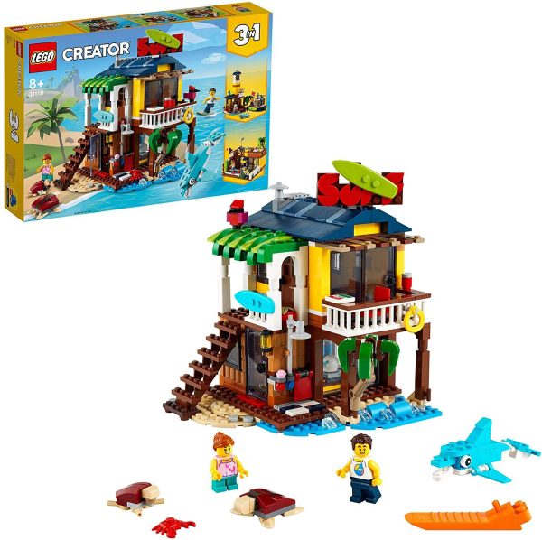 LEGO 31118 Creator 3-in-1 Surfer Beach House, Lighthouse & Pool House, Summer Building Set