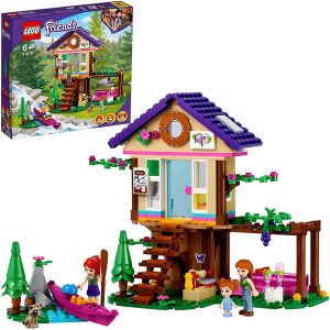 LEGO 41679 Friends Tree House in the Forest, Toy from 6 Years, House with Mini Dolls, Boat and Other Accessories