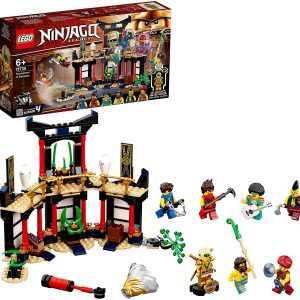 Lego 71735 Ninjago Tournament of Elements Temple Construction Set with Battle Arena and Collectable Figure of the Golden Ninja Lloyd