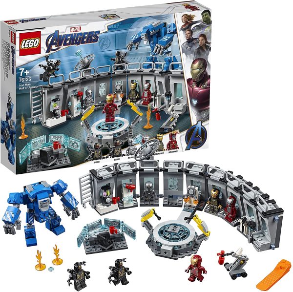 LEGO 76125 Super Heroes Marvel Avengers Iron Mans Workshop Modular Lab with 6 Marvel Universe Mini Figures Playset