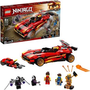 LEGO 71737 NINJAGO Legacy X-1 Ninja Super Car and Motorcycle with Cole as Golden Mini Figure
