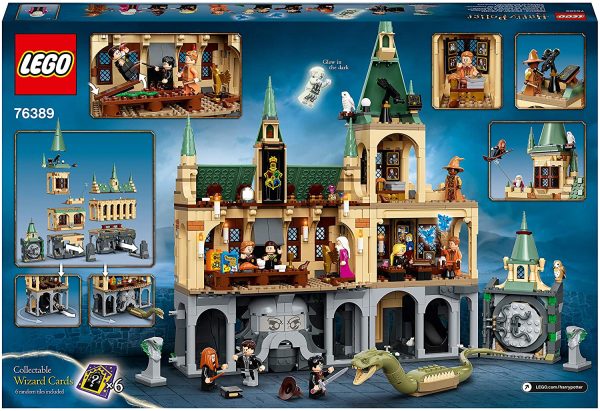 LEGO Harry Potter Castle Hogwarts Chamber of Horror Toy Set with a Golden Mini Figure and the Great Hall 76389