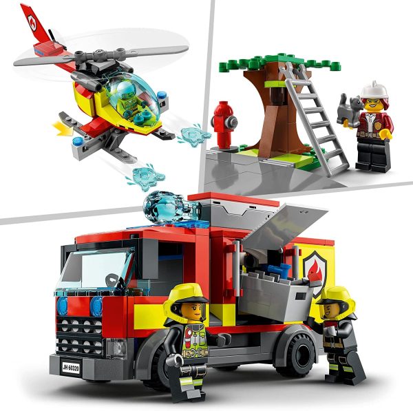 LEGO 60320 City Fire Station Fire Engine Toy for Children from 6 Years with Garage, Fire Engine and Helicopter, Fire Station