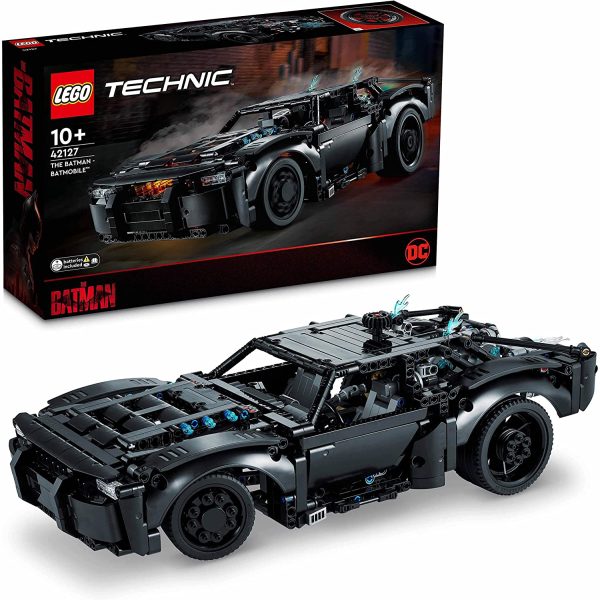LEGO 42127 Technic BATMANS BATMOBIL Toy Car, Model Car Kit from the Batman Movie of 2022 with Luminous Stones for Children and Teenagers