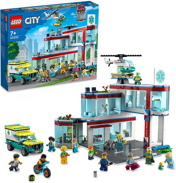 LEGO 60330 City Hospital with Ambulance, Rescue Helicopter