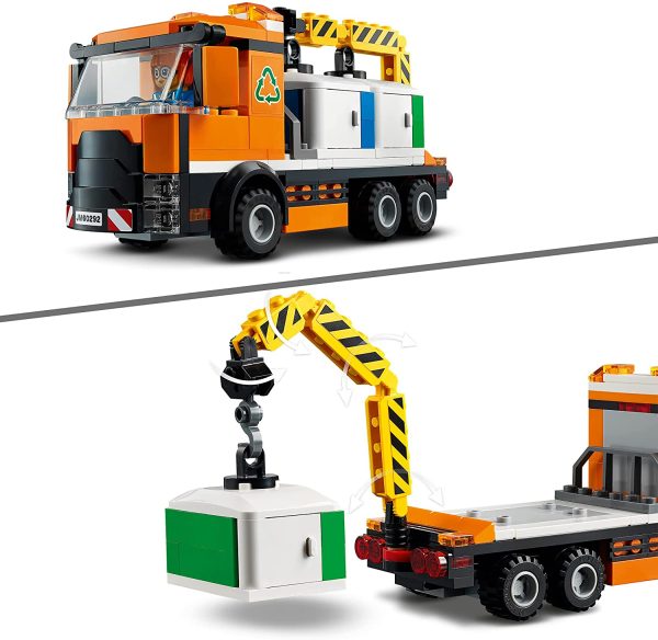 LEGO 60292 City Centre Construction Set with Toy Motorbike, Bike, Truck, Road Slabs and 8 Mini Figures